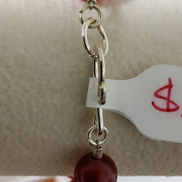 🇨🇦 2 For $25 Handcrafted bracelet with burgundy stones and crystal bands - Picture 7 of 7